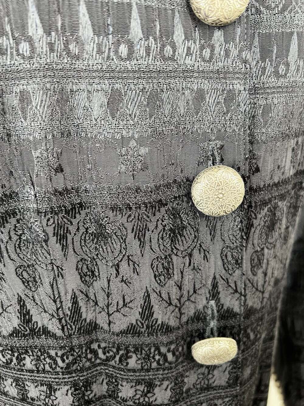Vintage Double D Ranchwear Jacket S Black Jacquard Studded Concho Western Zip - Picture 8 of 10